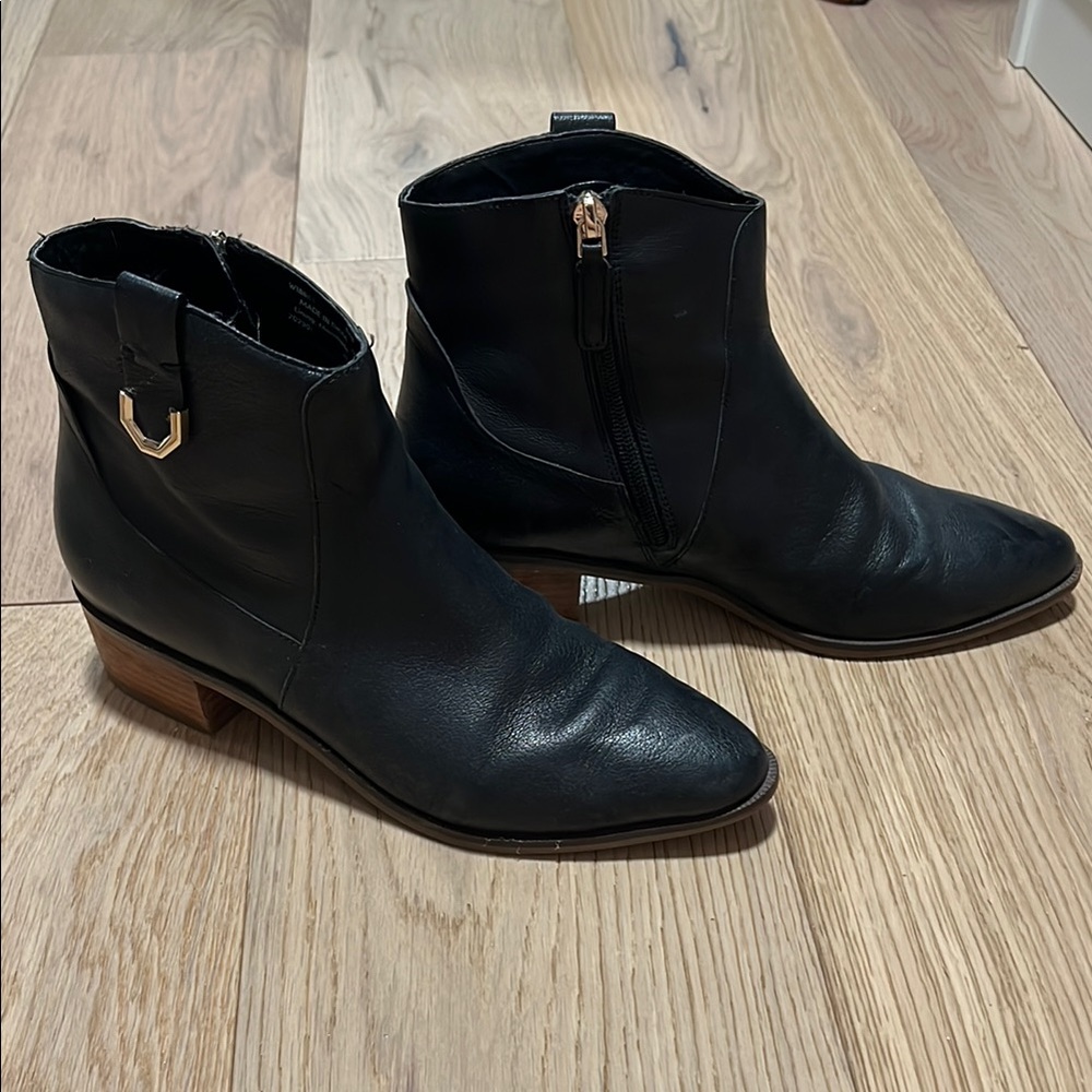 Cole Haan Black Ankle Boots with Side Zipper